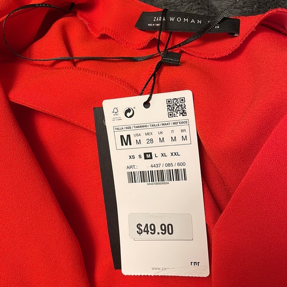 Zara Ruffle Sleeve Crepe Dress - Picture 3 of 3